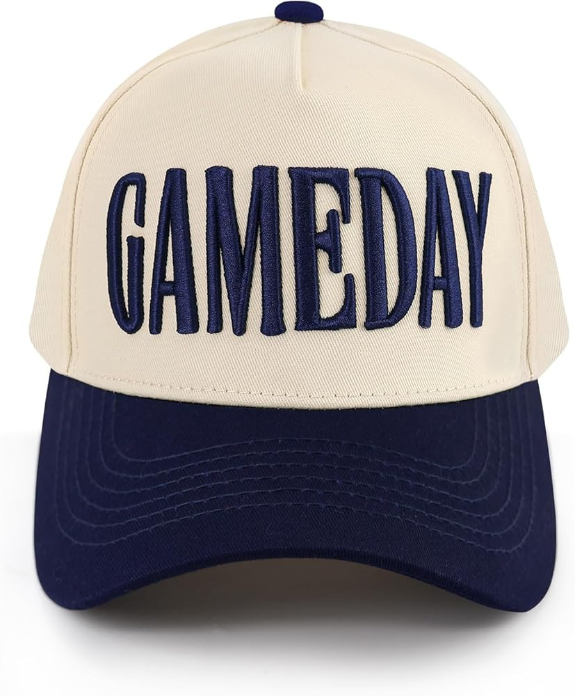 Game Day Hat for Women Men Vintage Embroidered Football Softball Basketball Caps World Soccer Cup... | Amazon (US)