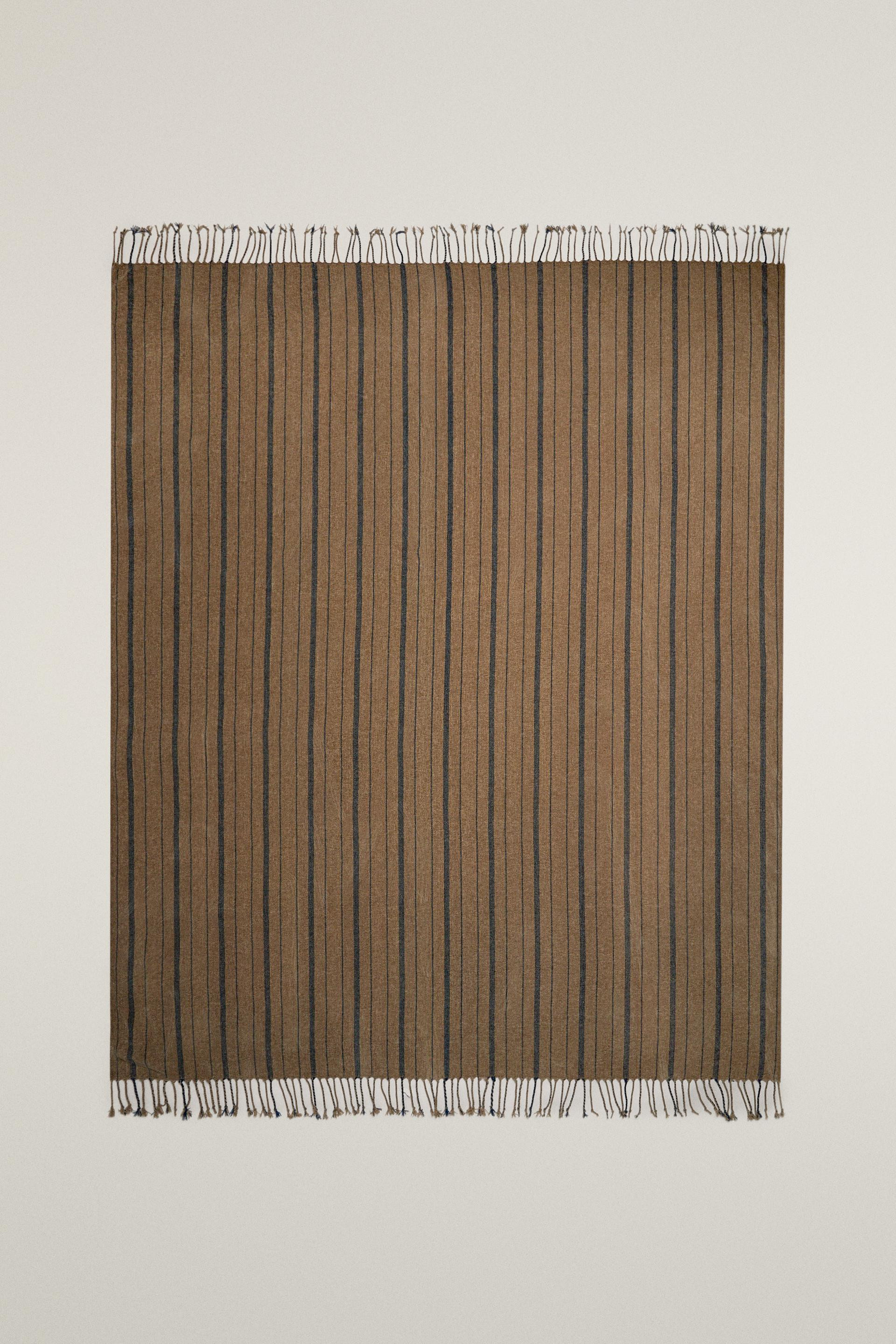 STRIPED CHENILLE BLANKET - striped - 55 x 75 " | Zara US