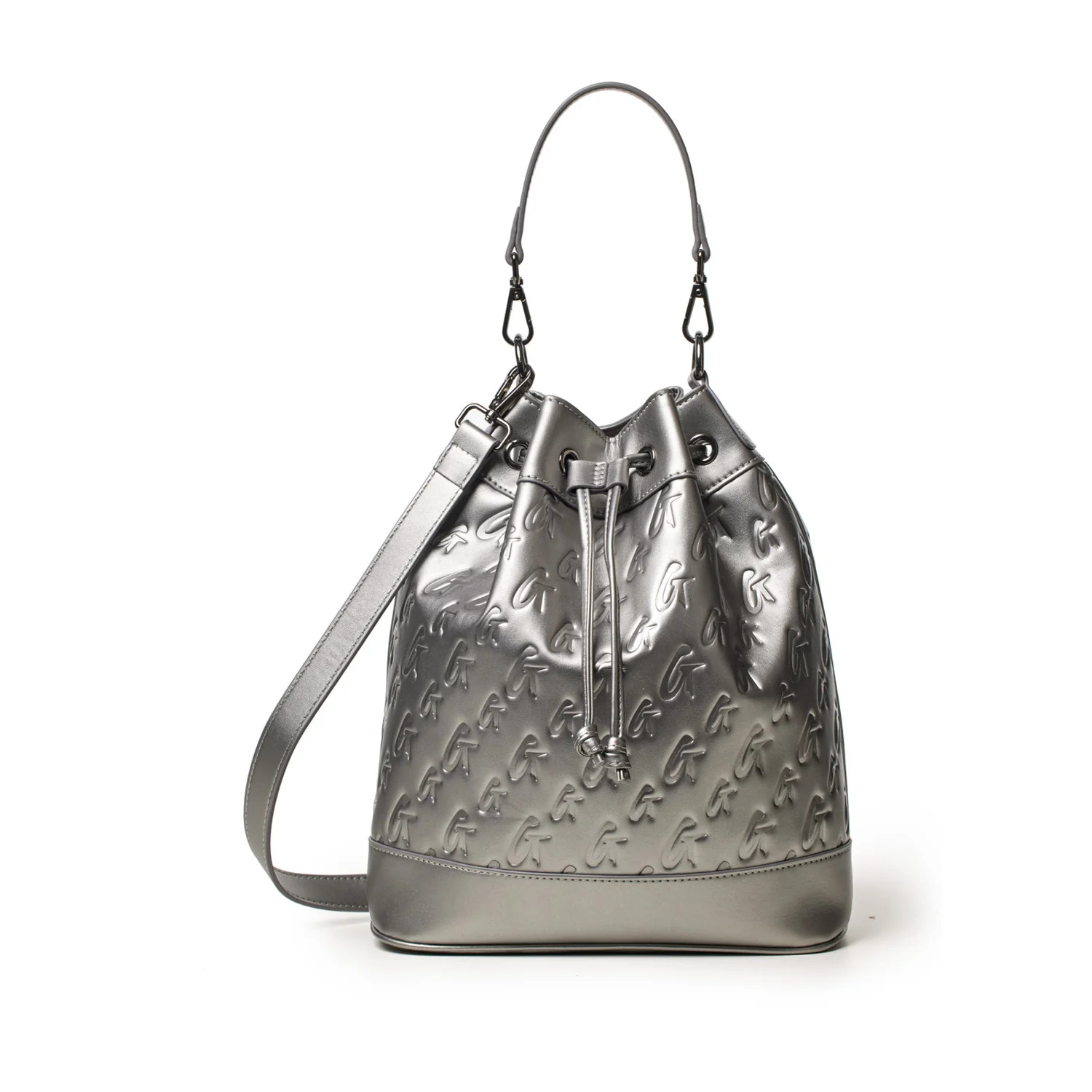 MONOGRAM LARGE BUCKET BAG PLATINUM | Glam-Aholic Lifestyle