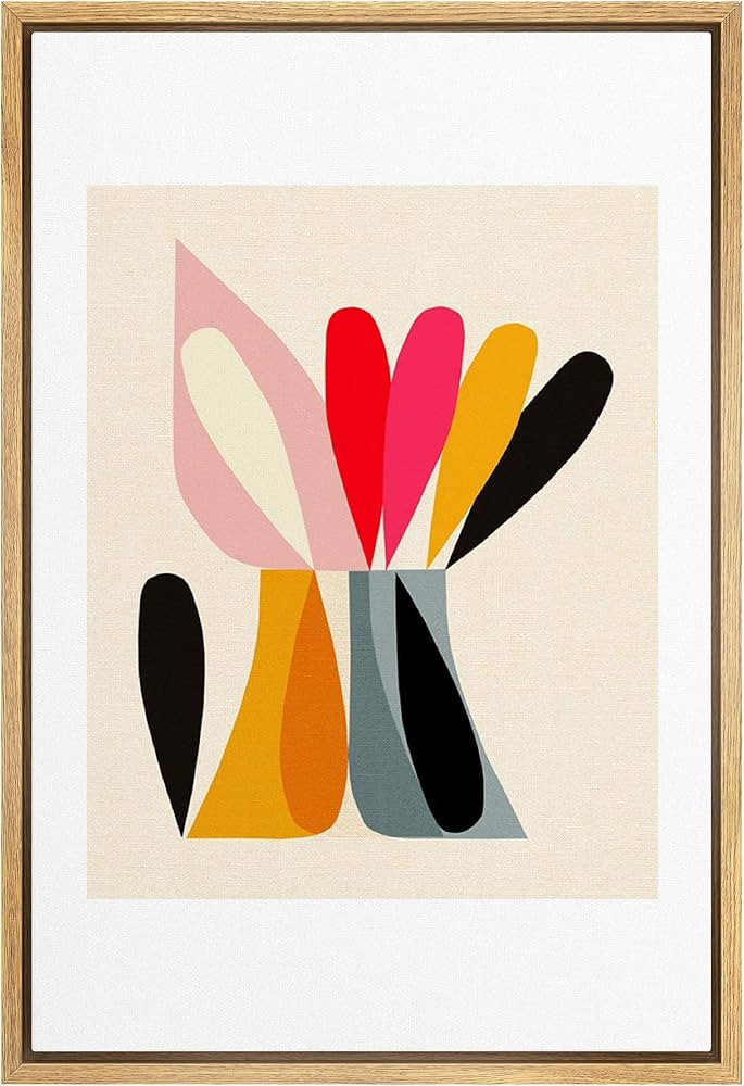 IDEA4WALL Framed Canvas Print Wall Art Retro Film Grain Chrysanthemum Closeup Floral Plants Photo... | Amazon (US)