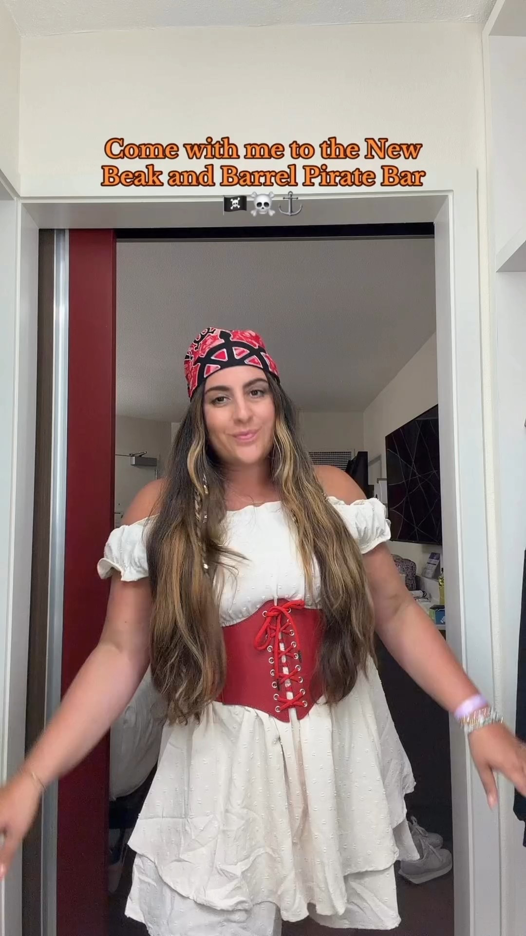 Outfit for The Beak and Barrel 👇🏼🏴‍☠️

Just adventured over to The Beak & Barrel, Magic Kingdom’s pirate-themed bar! 🏴‍☠️🍹

The newest  spot in Adventureland to enjoy some pirate vibes while taking a break from the park. 

#DisneyTips #MagicKingdom #BeakAndBarrel #PirateBar #DisneyDrinks #DisneyFoodie #DisneyEats #HiddenGemsDisney #DisneyMagic #Adventureland