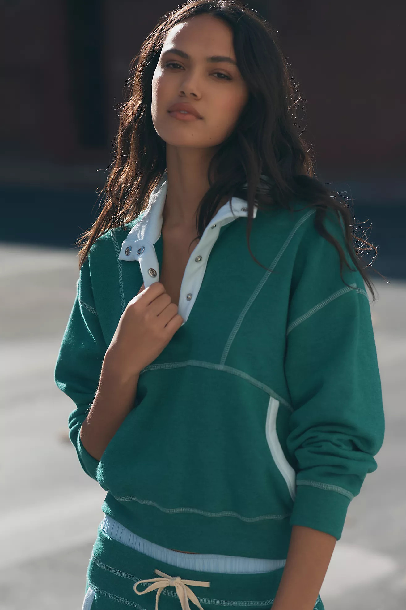 Sundry Long-Sleeve Pullover Sweatshirt | Anthropologie (US)