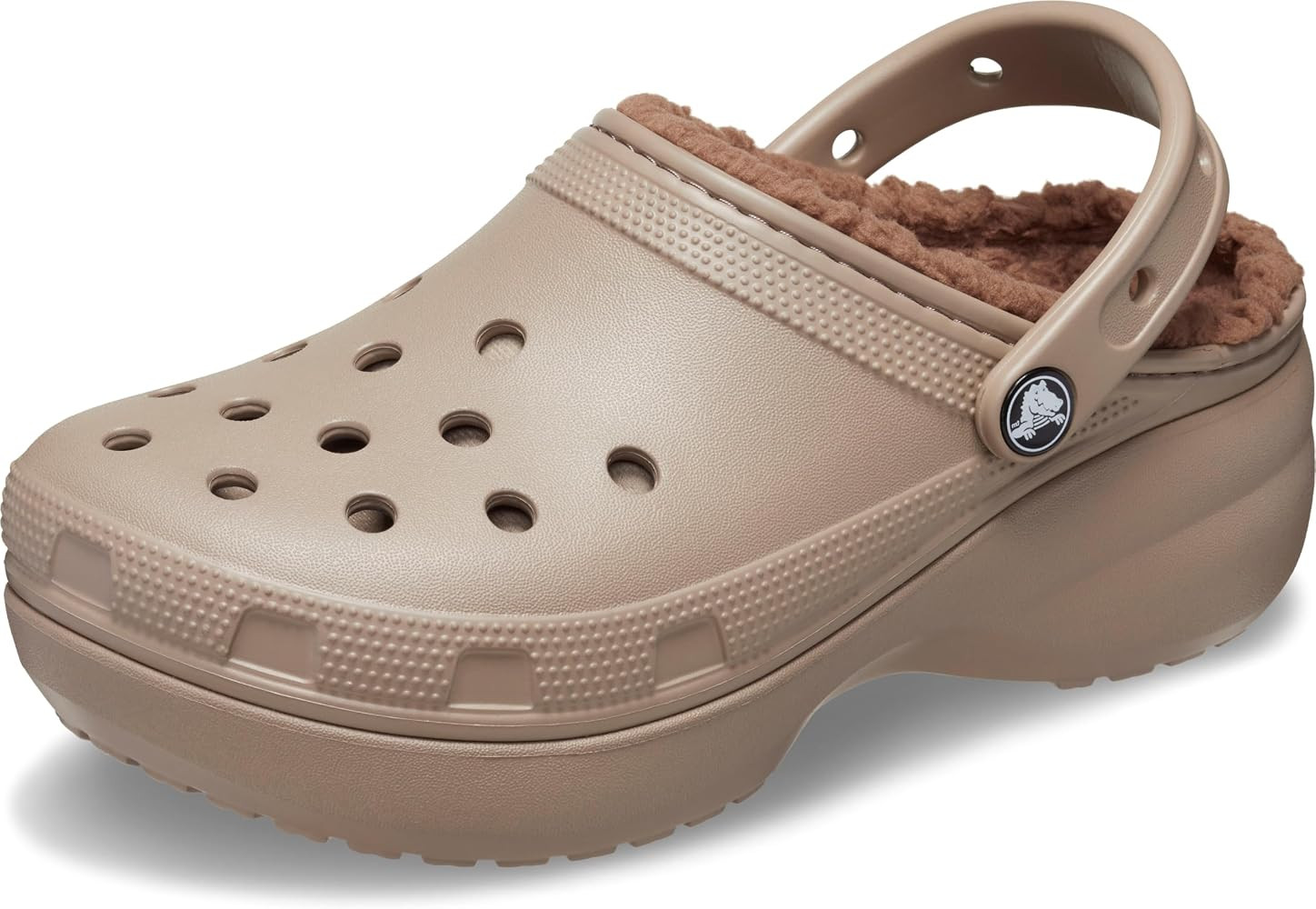 Crocs Womens Classic Lined Platform Clogs | Amazon (US)