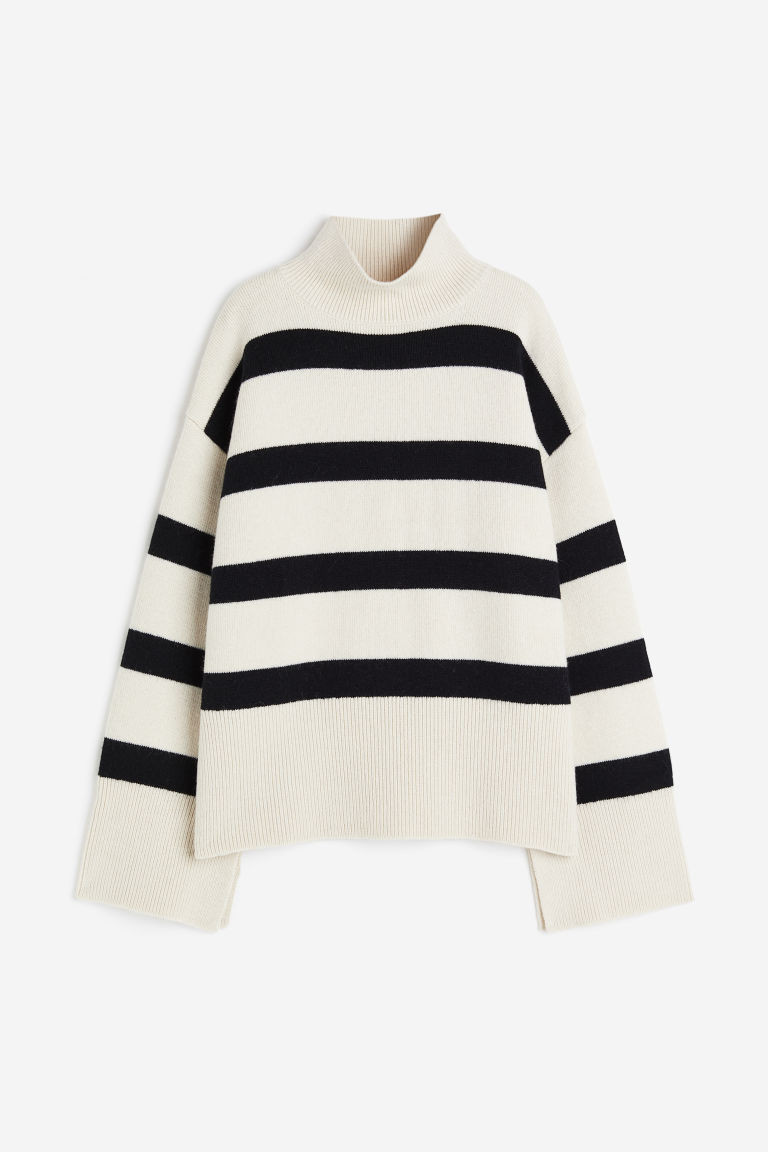 H & M - Oversized Mock-turtleneck Sweater - White | H&M (US + CA)