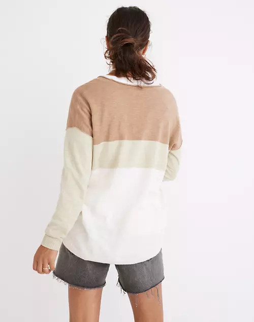 Palmdale Pullover Sweater in Colorblock Stripe | Madewell