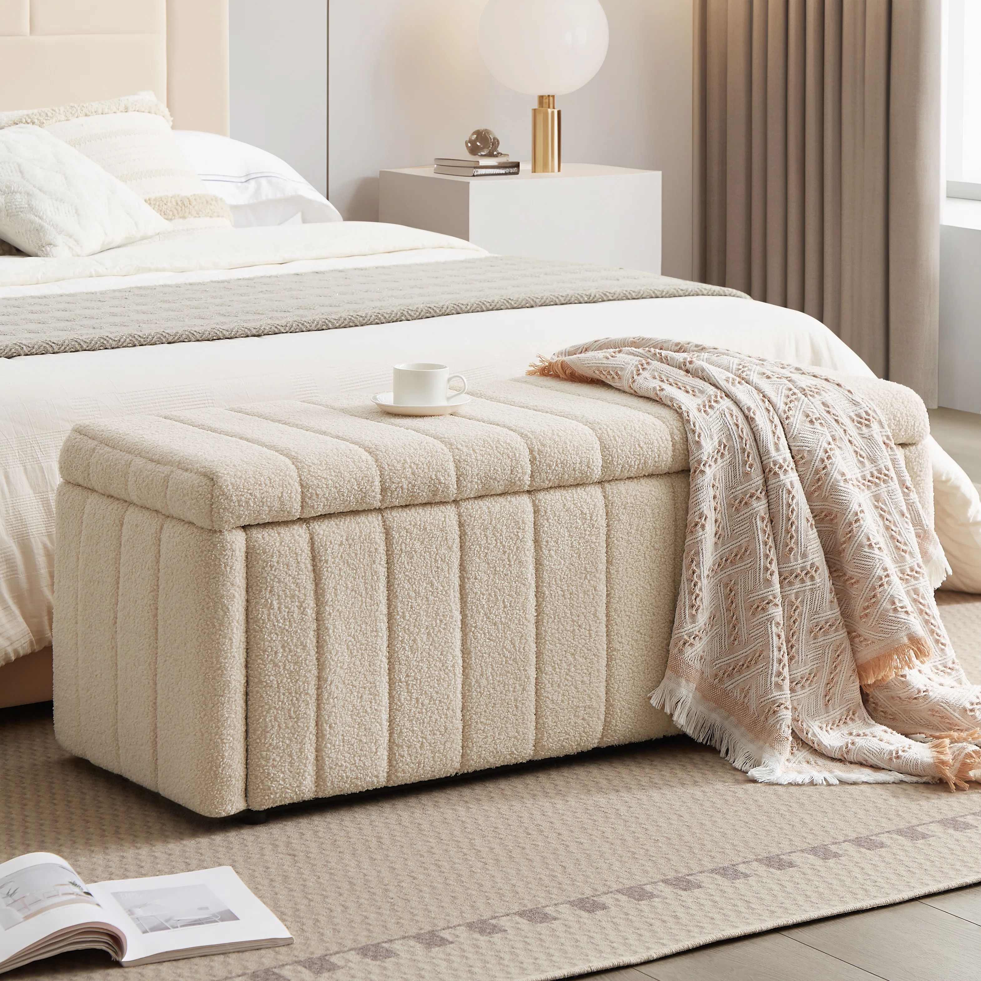 Latitude Run® Temon Teddy Upholstered Storage Bench & Reviews | Wayfair | Wayfair North America