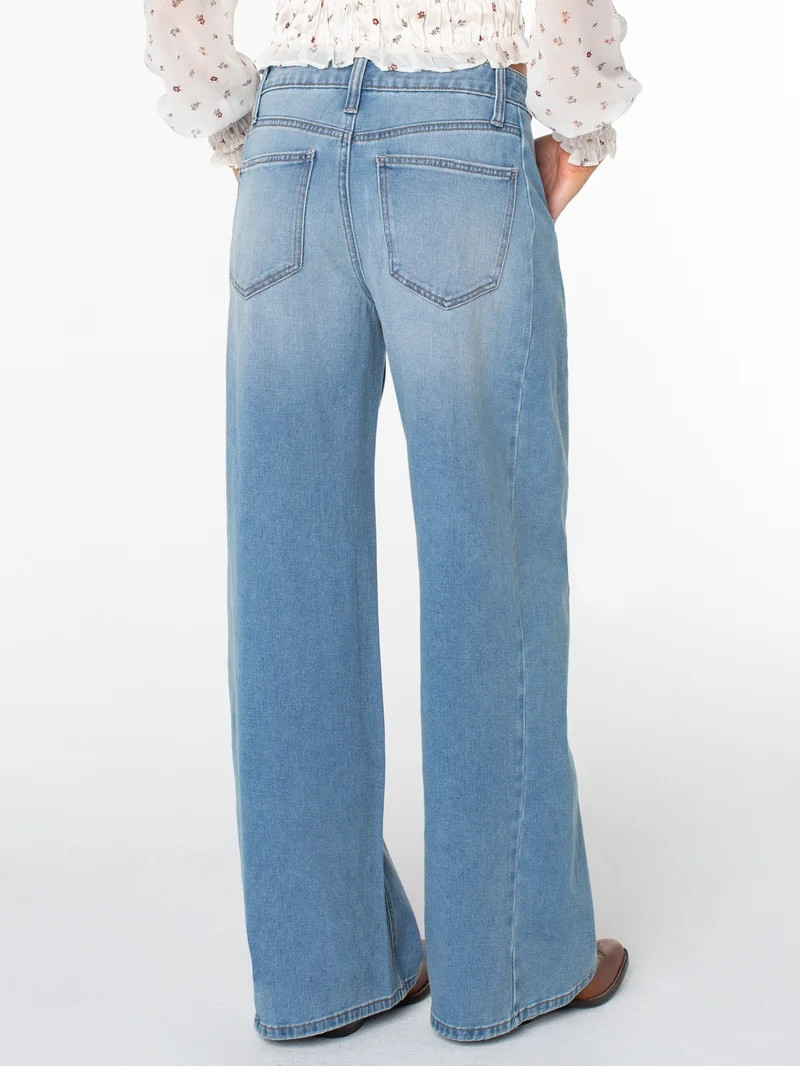 Celebrity Pink Women's and Women's Plus Wide Leg Jeans, Sizes 1-24 | Walmart (US)