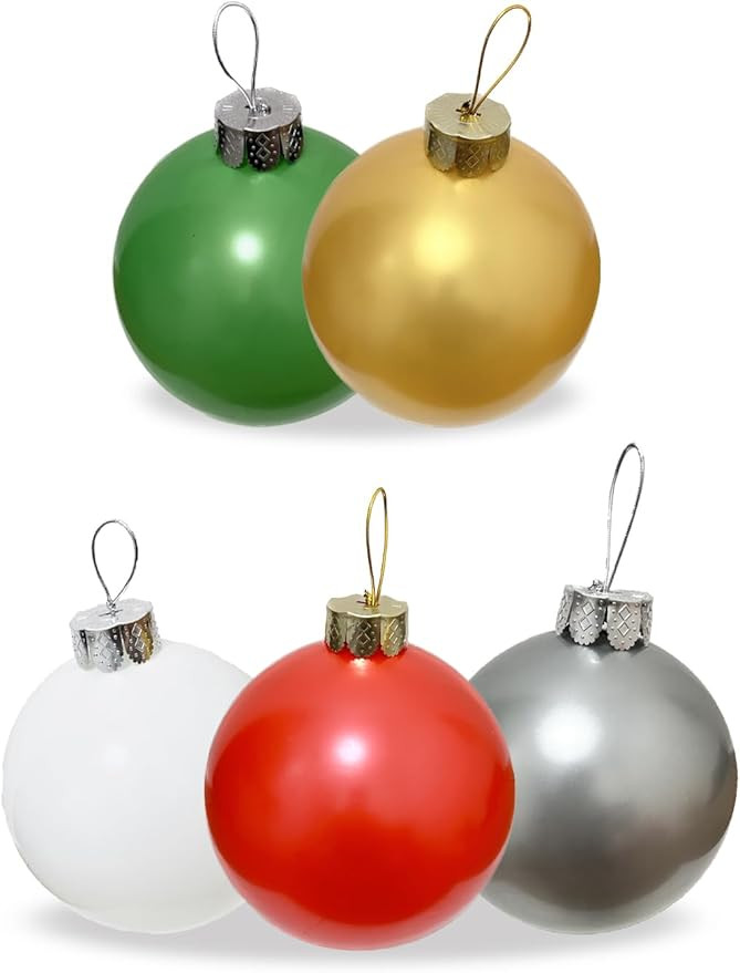 Inflatable Christmas Ornaments,(9 Inch×10 pcs) Large Inflatable Christmas Balls,Christmas Indoor... | Amazon (US)