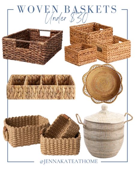 Woven baskets all shapes and sizes under $30. Storage baskets, coastal style home decor.

#LTKfamily #LTKhome