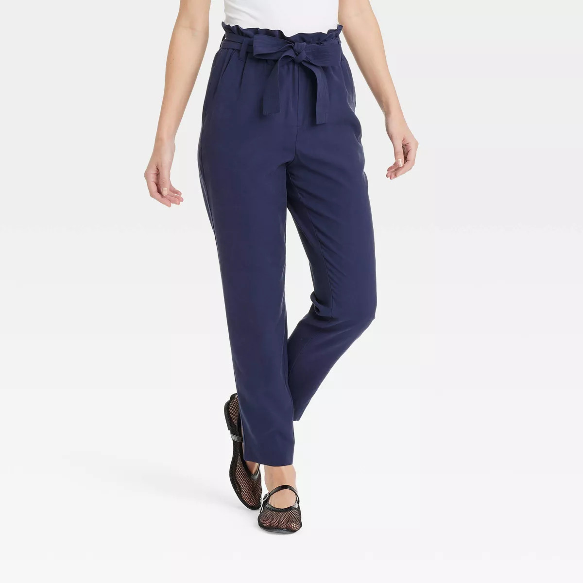 Women's Super-High Rise Tapered Ankle Pull-On Paperbag Pants - A New Day™ | Target