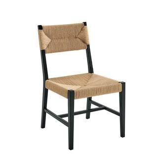 MODWAY Bodie Black Natural Wood Dining Chair EEI-5489-BLK-NAT - The Home Depot | The Home Depot