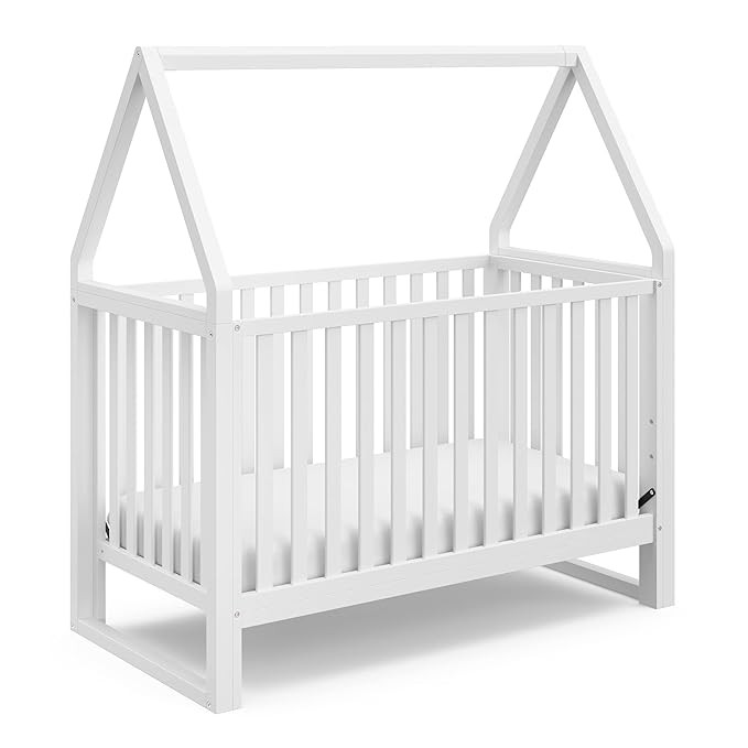 Storkcraft Orchard 5-in-1 Convertible Crib (White) – GREENGUARD Gold Certified, Canopy Style Ba... | Amazon (US)