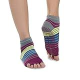 Gaiam Yoga Socks - Toeless Grippy Non Slip Sticky Grip Accessories for Women & Men | Amazon (US)