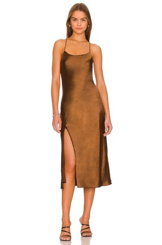 Line & Dot Camden Dress in Chocolate from Revolve.com | Revolve Clothing (Global)