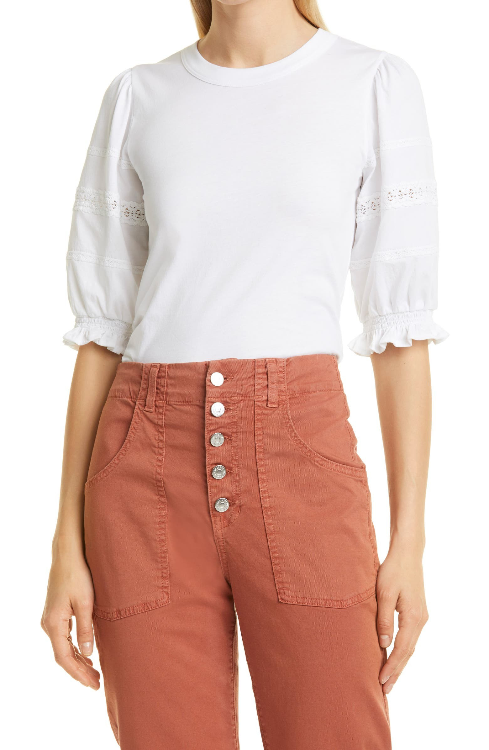 Linden Puff Sleeve Cotton Top | Nordstrom
