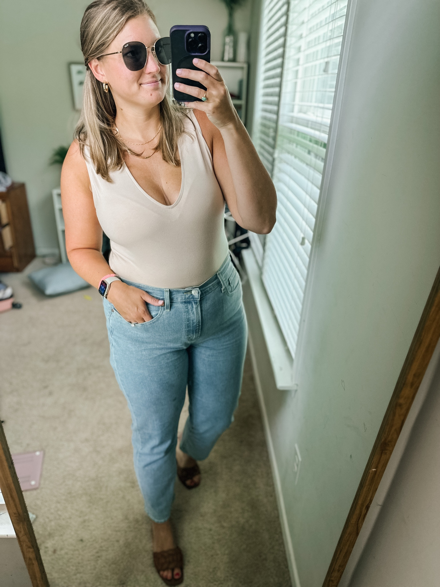 Easy outfit. Bodysuit + jeans 

#LTKsalealert #LTKunder50 #LTKSeasonal