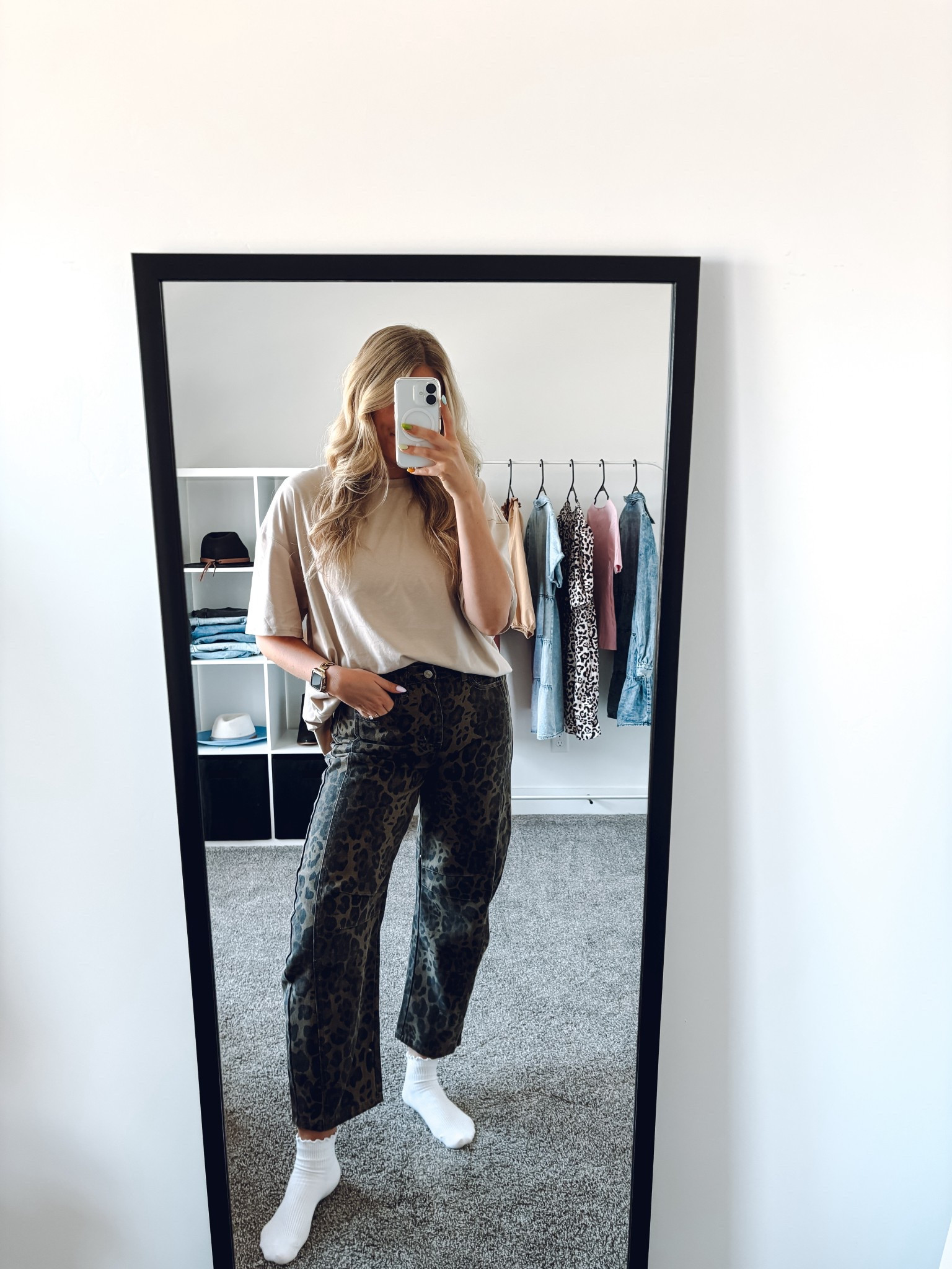 new leopard pants and I’m in love!!!
I followed the sizing chart and go a size small 
Tshirt: wearing XL

#LTKSeasonal #LTKFindsUnder100