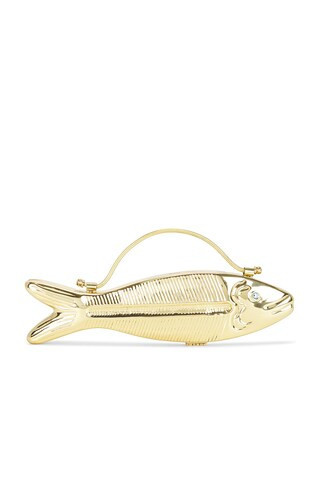 Vin. Fishy Top Handle Bag in Metallic Gold | FWRD 