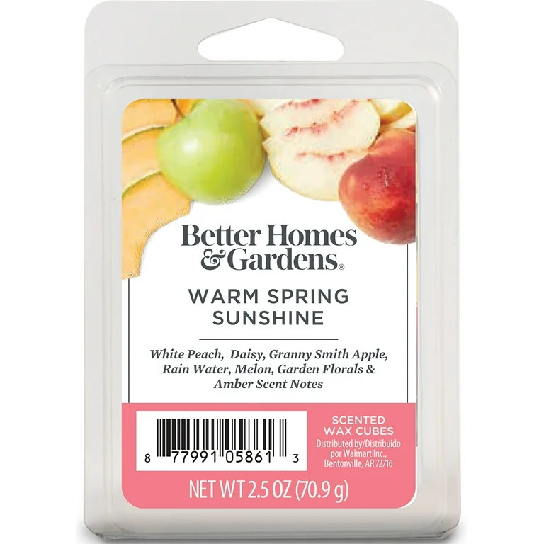Warm Spring Sunshine Scented Wax Melts, Better Homes & Gardens, 2.5 oz (1-Pack) | Walmart (US)