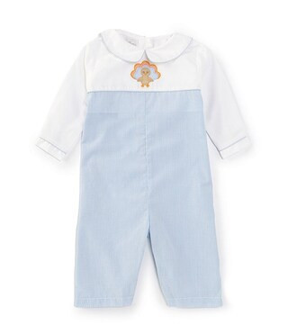 Baby Boys 3-9 Months Long-Sleeve Thanksgiving Turkey Color Block Coverall | Dillard's