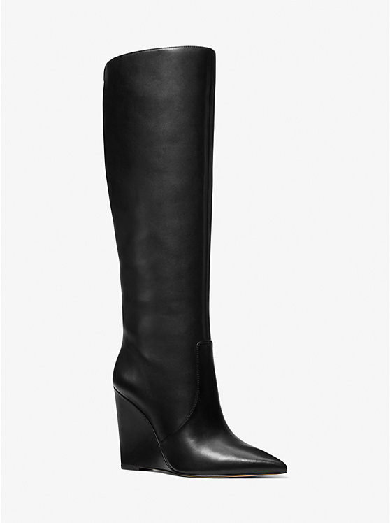Isra Leather Wedge Boot | Michael Kors US