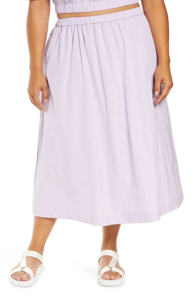 Organic Cotton Poplin A-Line Skirt | Nordstrom