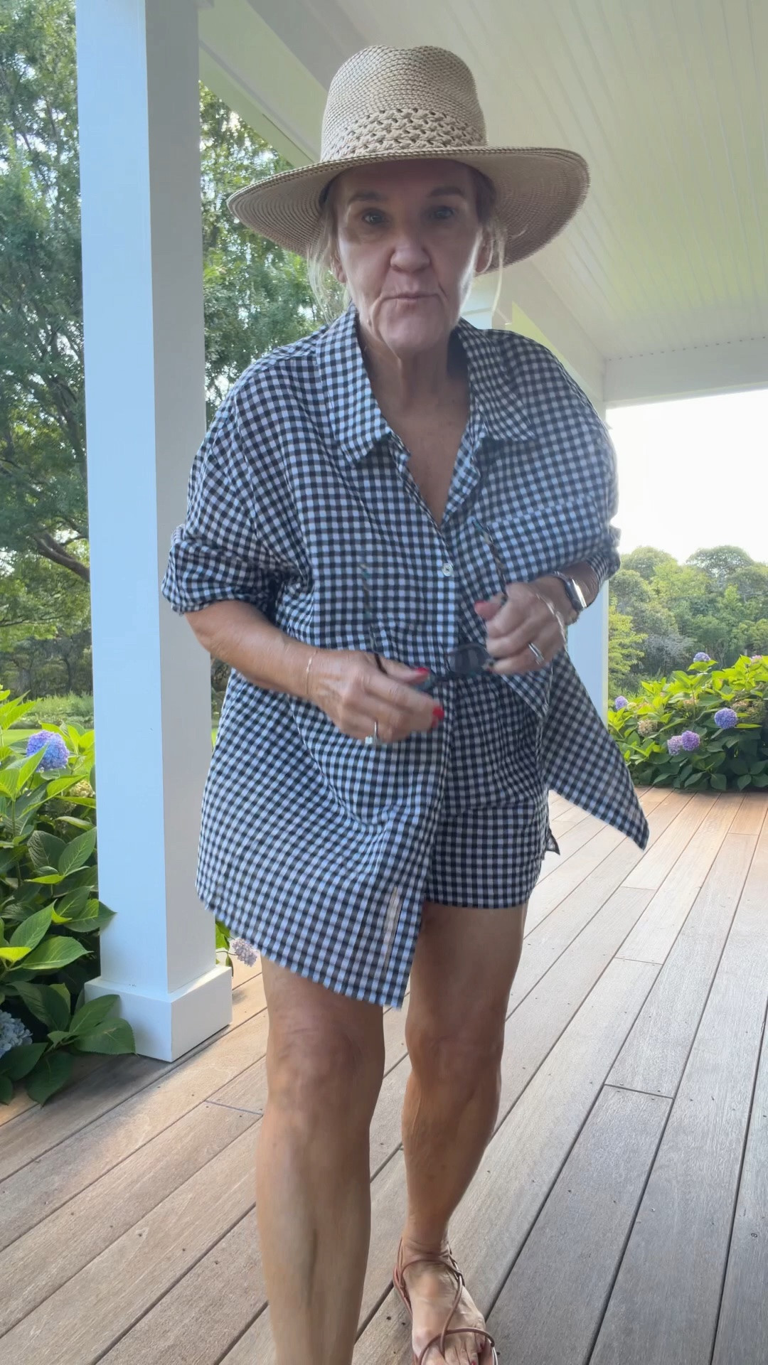 I sized up 
Suit size 10
Top and shorts large but you see how big they are