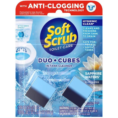 Soft Scrub Sapphire Water Duo Cubes Toilet Bowl Cleaner - 2ct | Target