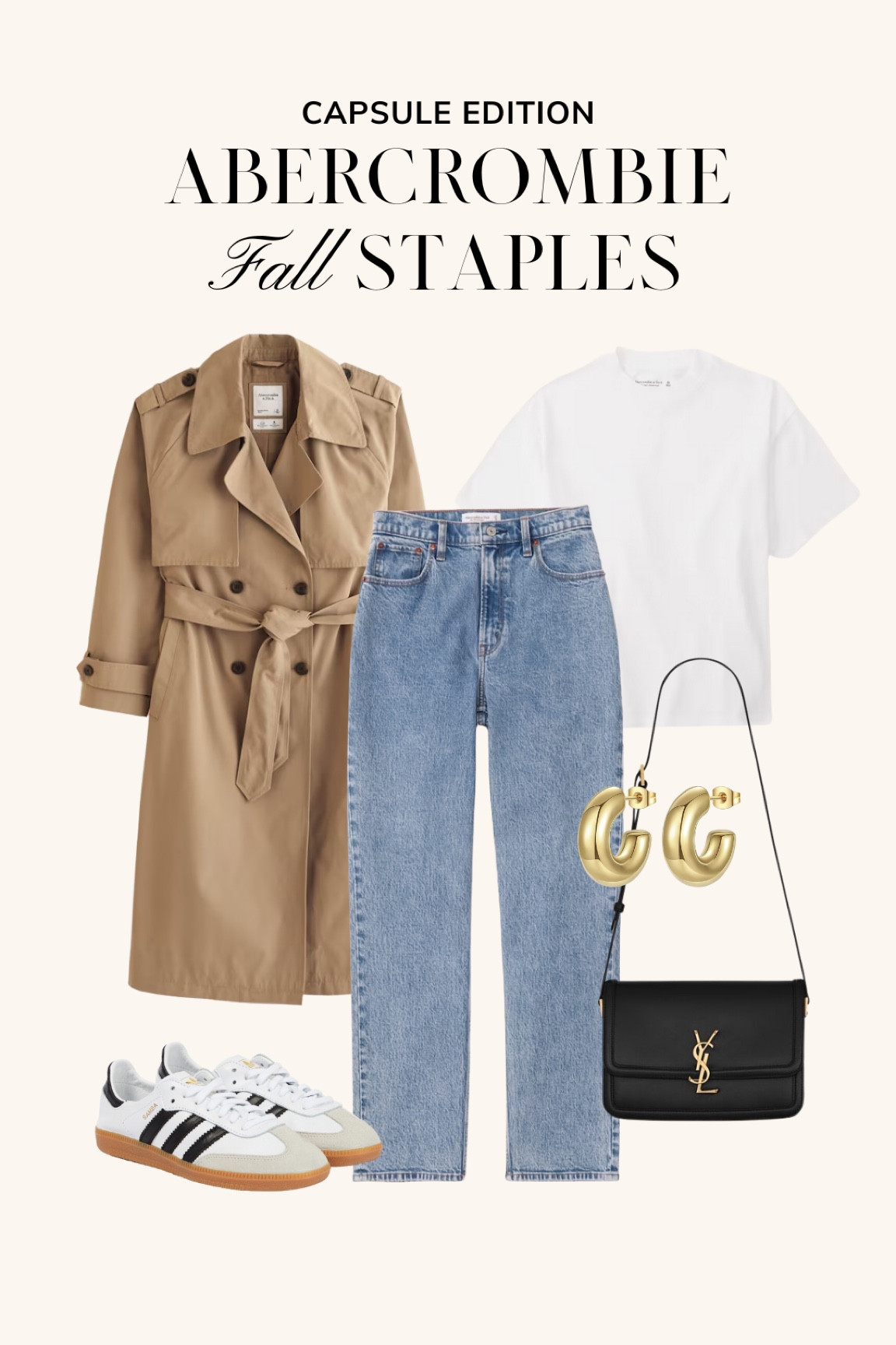 Abercrombie fall staples🤍 fall capsule wardrobe, fall wardrobe basics, fall basics, fall style, fall looks, Abercrombie jeans, Abercrombie denim, trench coat, casual fall outfit, casual fall outfits, fall staple

#LTKSeasonal #LTKfindsunder100 #LTKSale