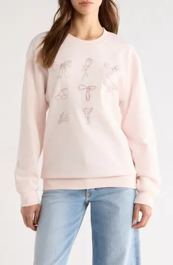 Embroidered Fleece Sweatshirt | Nordstrom