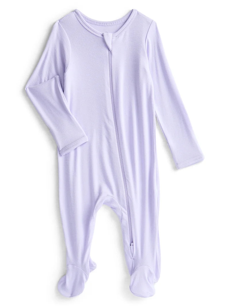 Wonder So Soft Modal by Wonder Nation Gender Neutral Two-Way Zipper Footed Sleep N Play Pajamas, ... | Walmart (US)