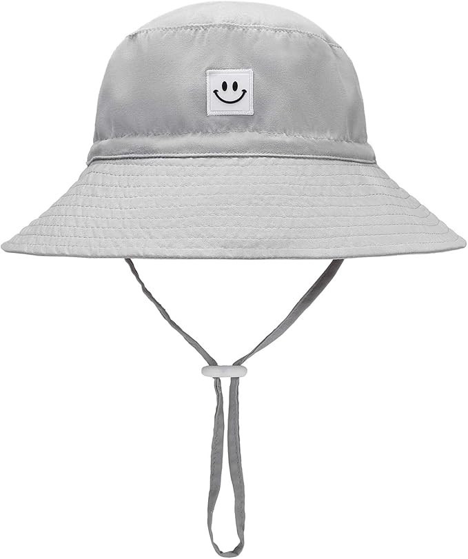 Baby Sun Hat Smile Face Toddler UPF 50+ Sun Protective Bucket hat Nice Beach hat for Baby Girl bo... | Amazon (US)