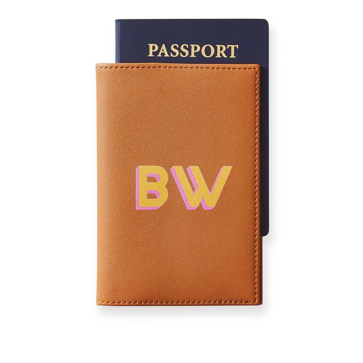 Fillmore Vegan Leather Passport Case, Shadow Printed | Mark and Graham