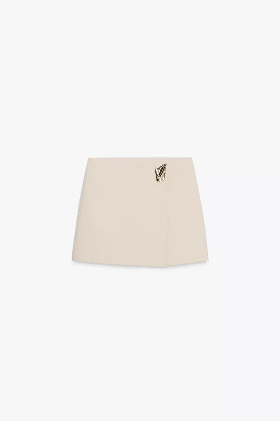 ASYMMETRIC SKORT WITH APPLIQUE | Zara US
