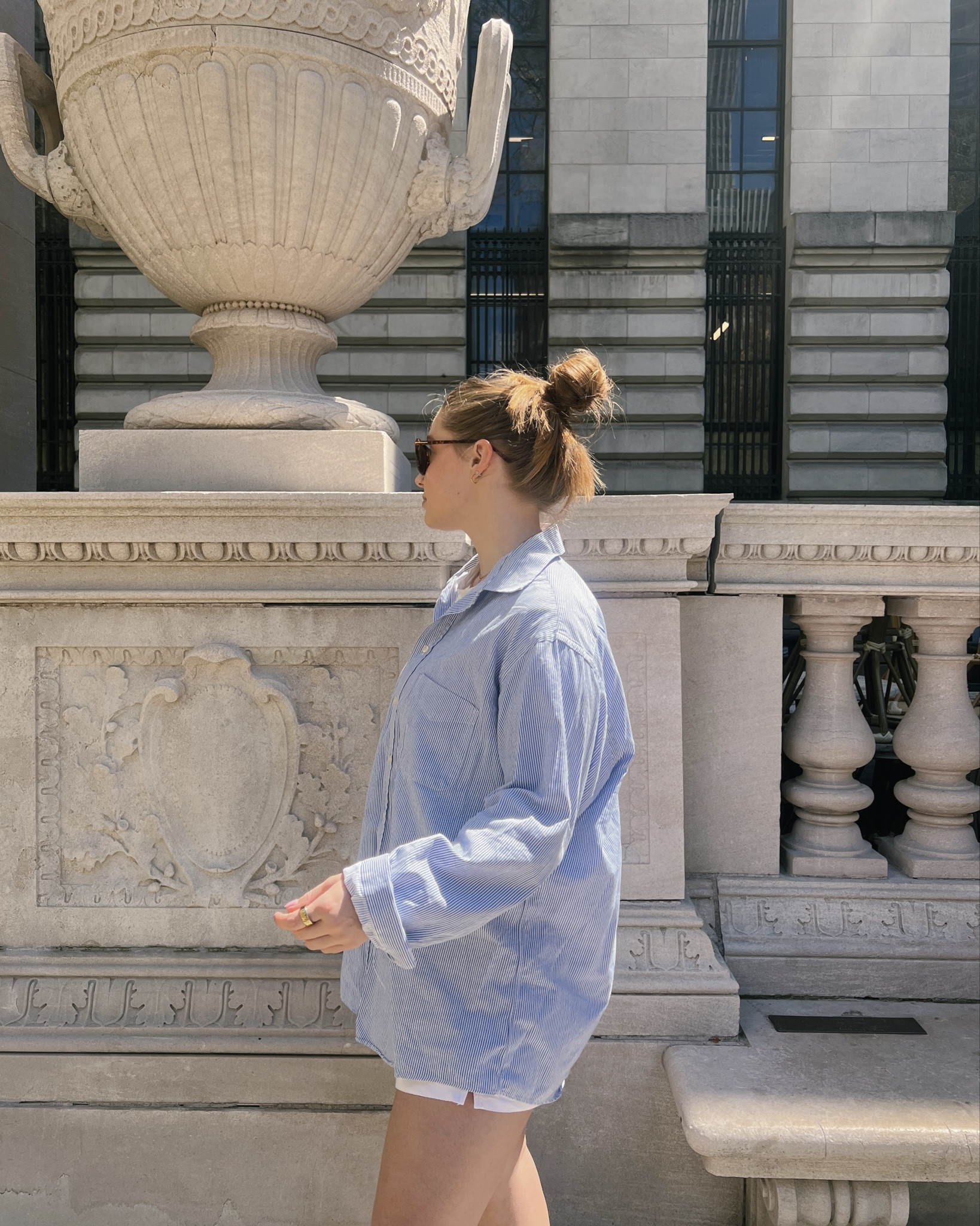 Comfy & easy spring outfit 🍃 flowy shorts and a button-down shirt that can be worn opened, closed, or thrown over the shoulders is one of my favorite outfit formulas for the warmer weather :)

#LTKFindsUnder100 #LTKStyleTip #LTKSeasonal