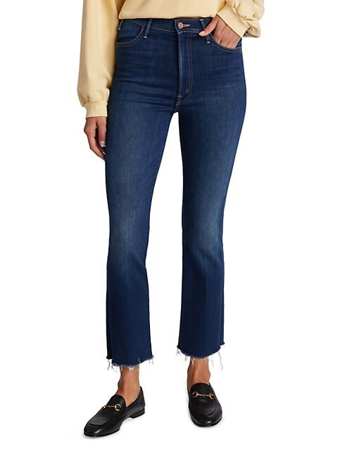 Mother The Hustler Ankle Fray Jeans | Saks Fifth Avenue