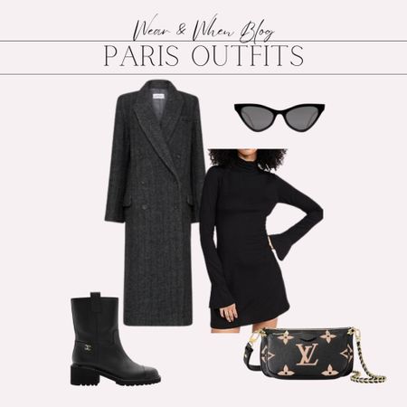 Fall outfit idea / paris outfit idea - 
Wool overcoat
Black mini dress
Moto boots 

#LTKstyletip #LTKSeasonal