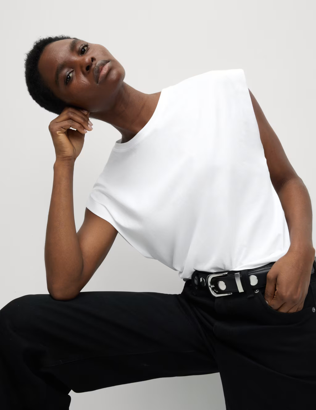 Pure Cotton Oversized Cap Sleeve T-Shirt | Marks & Spencer (UK)