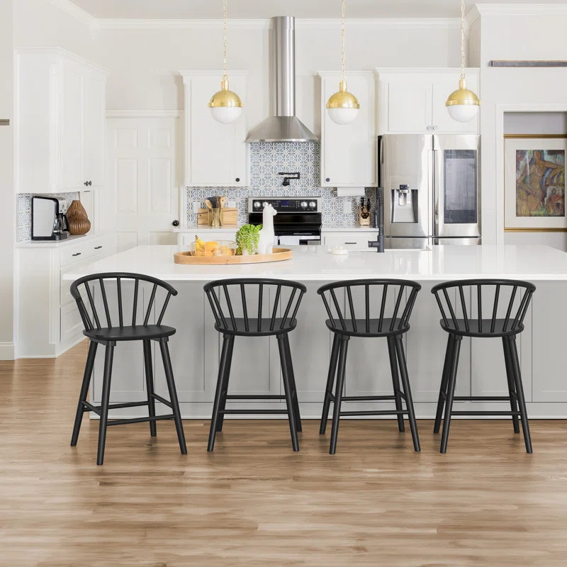 Rosamaria Solid Wood Counter Stool (Set of 4) | Wayfair North America