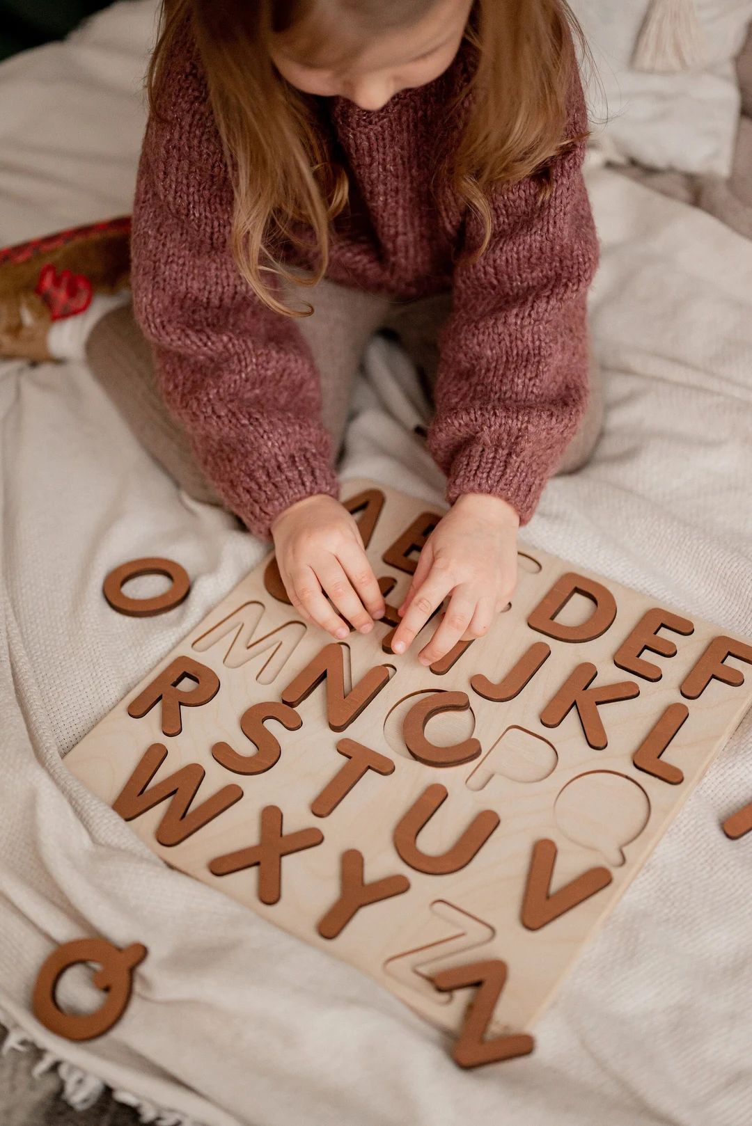 ABC Puzzle Wooden Alphabet Puzzle First Birthday Gift - Etsy Australia | Etsy (AU)