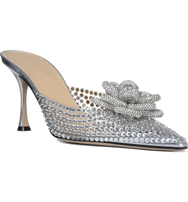 Carrie Crystal Flower Pointed Toe Mule | Nordstrom