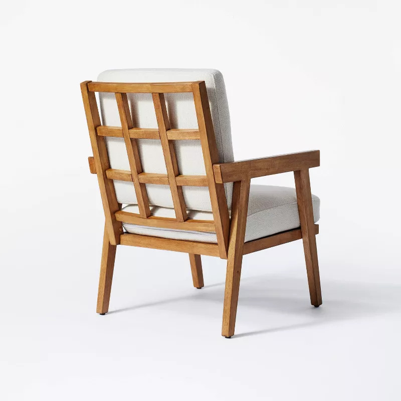 Grantsville Wood Frame Accent Chair with Grid Back - Threshold™ designed with Studio McGee | Target
