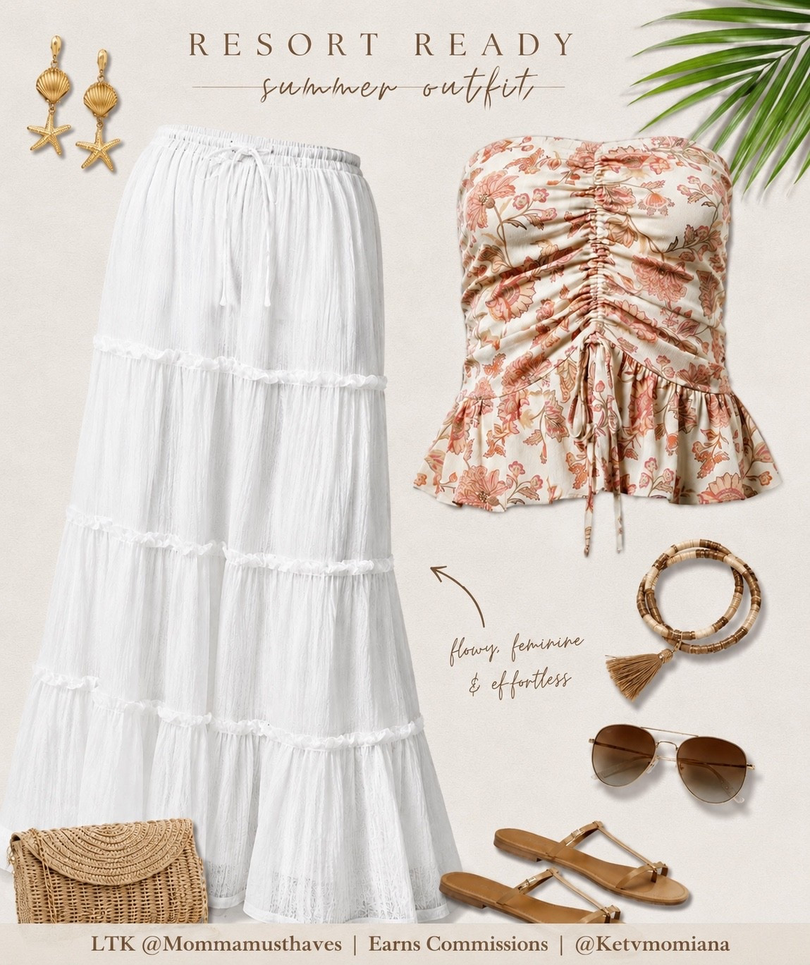 vacation outfits beach 🏝️ | Soft feminine summer looks will ALWAYS have my heart 🤍 Lightweight, flowy, breathable, and perfect for those resort days, brunch dates, beach walks, or “I wanna look effortlessly put together” moments. This boho-inspired maxi skirt look is giving luxury vacation energy without sacrificing comfort ✨ Shop through my bio under “Shop My Posts”

#LTKPlusSize #LTKSeasonal #LTKTravel