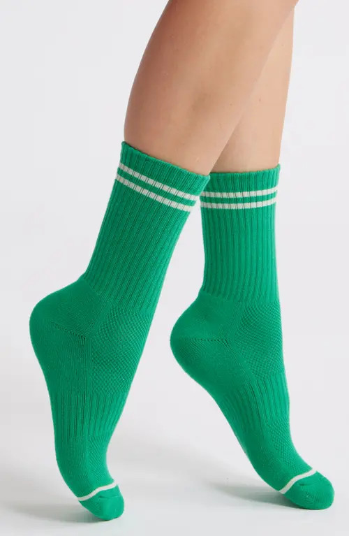 Le Bon Shoppe Boyfriend Crew Socks in Kelly Green at Nordstrom | Nordstrom
