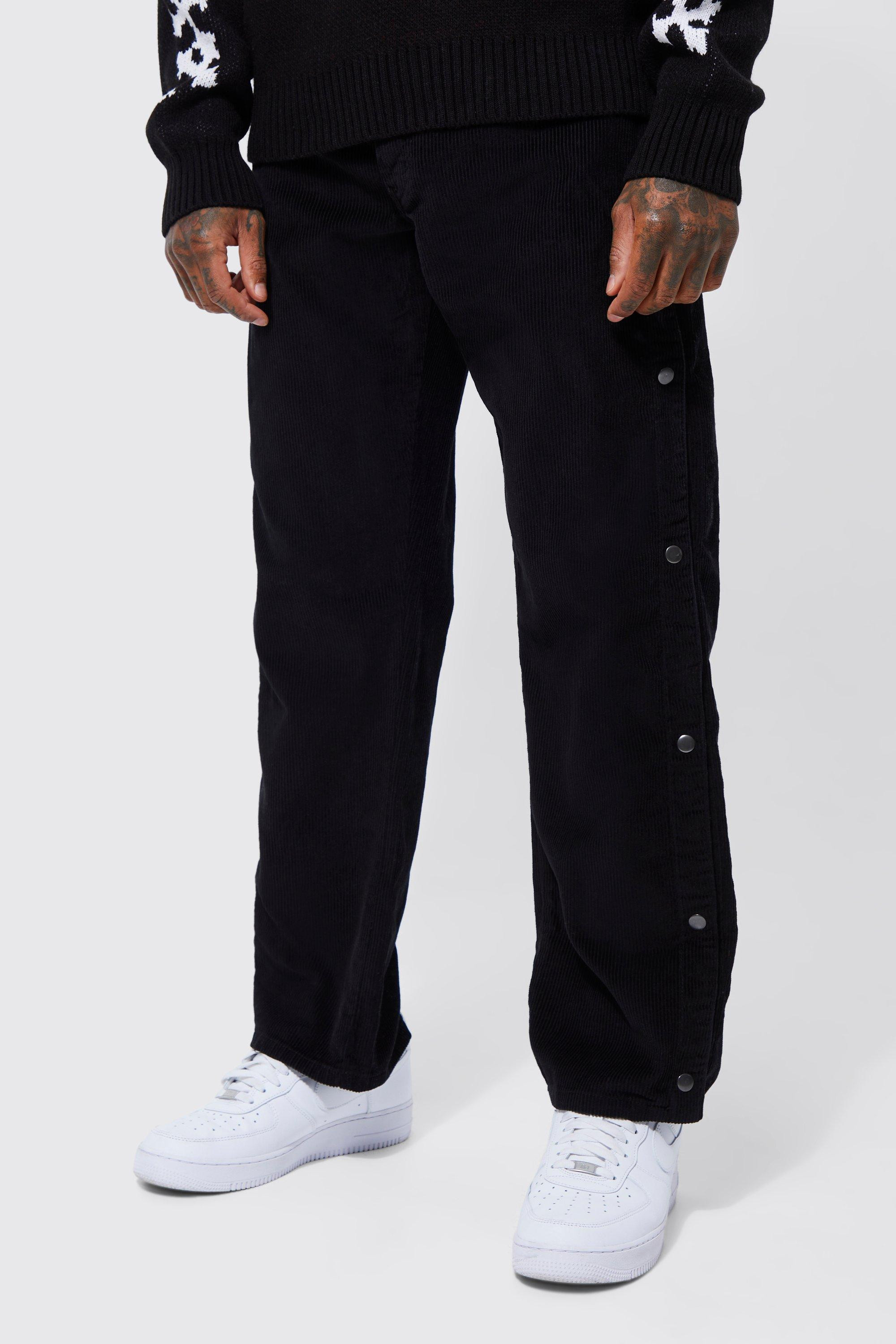 Relaxed Cord Trouser With Poppers | boohooMAN (DE, IE & UK)