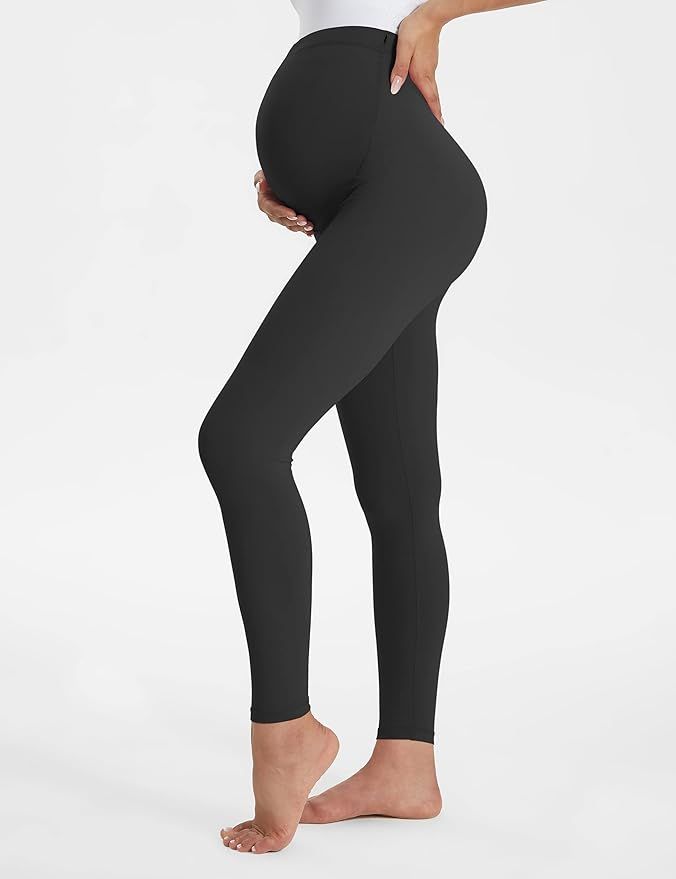 Buttergene Women's Maternity Leggings over the Belly Pregnancy Active Wear Workout Yoga Tights Pa... | Amazon (US)