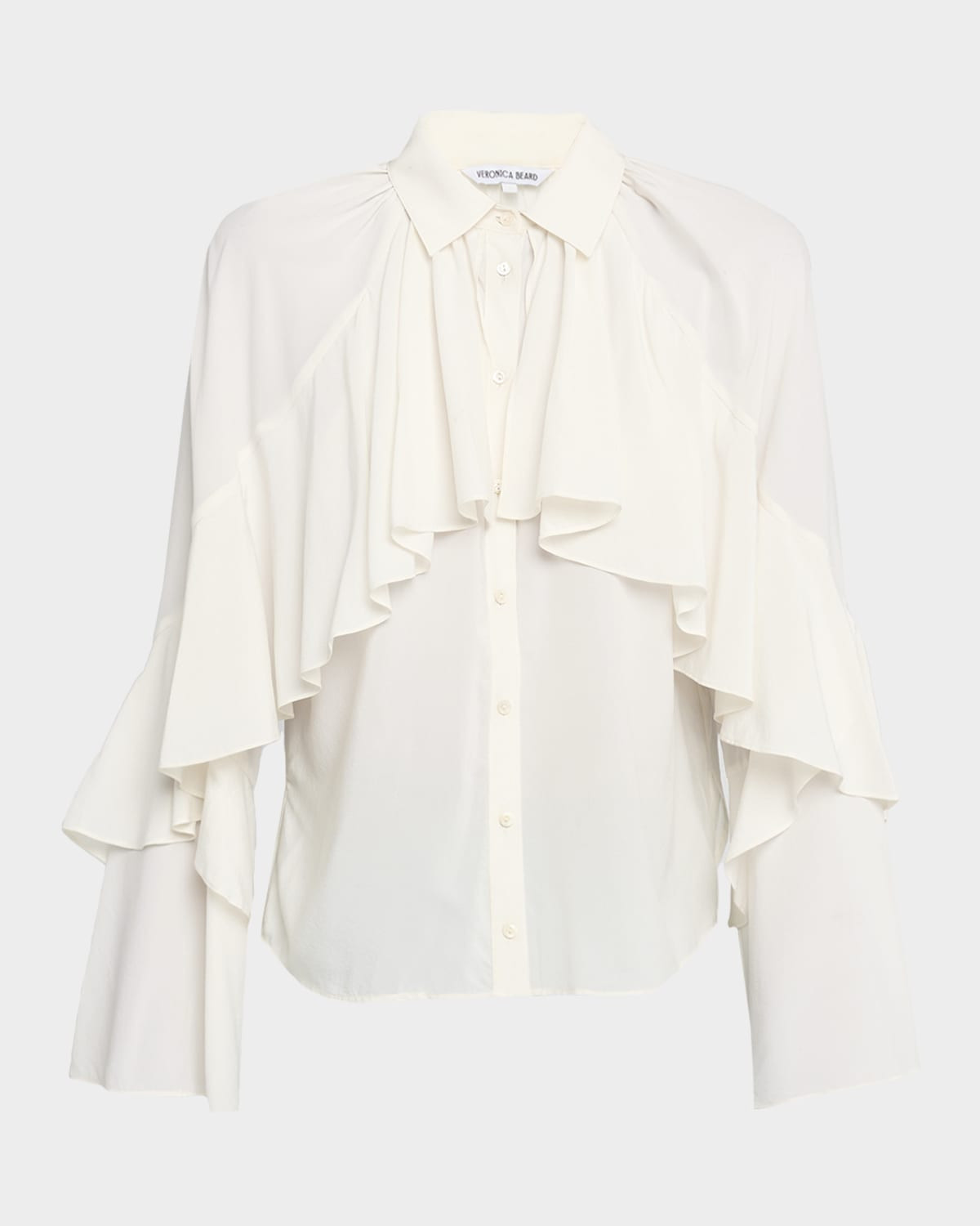 Demaris Silk Ruffled Blouse | Neiman Marcus