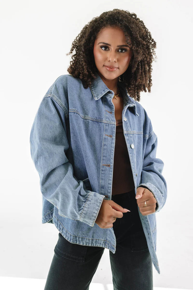 Wondering Why Shacket - Denim | The Impeccable Pig