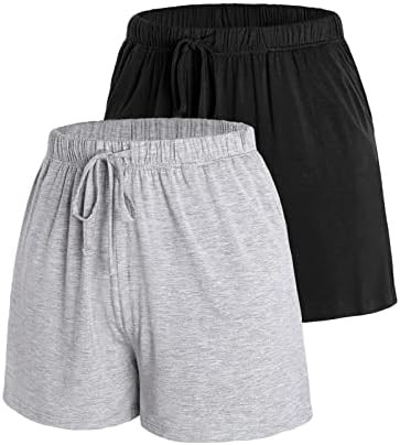 ROSYLINE Womens Pajama Shorts Lounge Short Sleep Shorts Pajama Bottoms with Pocket 2 Pack | Amazon (CA)