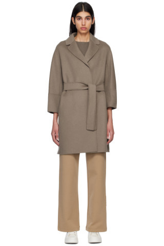 S Max Mara - Taupe Arona Coat | SSENSE